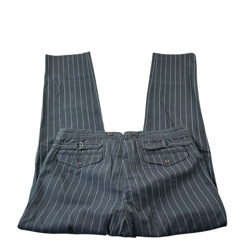 Polo Ralph Lauren Side Tab Black Striped Cotton Wool Blend Engineering 33x32 - Picture 3 of 7